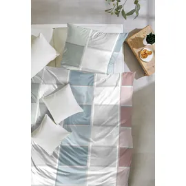 Primera Mako-Satin, Bettwäsche 155x220 Karo grau blau rost 243227-35
