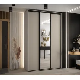 abiks möbel Schwebetürenschrank Dakota 160 x 235,2 x 45 cm Schwarz