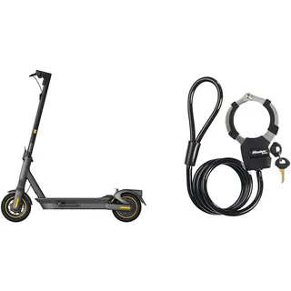 Segway-Ninebot MAX G2 D & Master Lock Kabelschloss mit Schlüssel, 1 m, Ideal für Scooter Roller, Fahrrad, Kinderwagen, Sportausrüstung