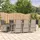 vidaXL Garten-Essgruppe 9-tlg. Grau