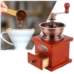 götäzer Kaffeemühle Kleine Handkurbel-Kaffeemühle Mahlwerk Bohnenmaschine, Retro-Stil, manuell, geeignet für Tropfkaffee-French-Press