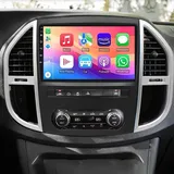 2+64G Android 14 Autoradio 2 Din für Mercedes Vito 3 W447 2014-2020, 10 Zoll Touchscreen Autoradio mit Bildschirm Bluetooth Wireless Carplay Autoradio GPS Navi Android Rückfahrkamera Mirror Link