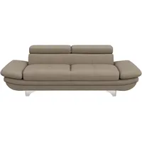 3-Sitzer COTTA "Enterprise", beige, B:233cm H:75cm T:104cm, Softlux-Kunstleder;Luxus-Kunstleder, Sofas, Big-Sofa, mit Armteilverstellung & Kopfteilverstellung