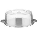 APS Tortenplatte mit Haube transparent/silber 30,0 cm