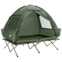 SoBuy OGS32-II-L-GR Feldbett mit Zelt Grün