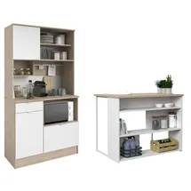 Parisot Buffet Set "Urban 1" Weiß - Jackson-Eiche