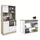 Parisot Buffet Set "Urban 1" Weiß - Jackson-Eiche