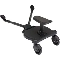 Fillikid Kinderwagenaufsatz Mitfahrbrett Basic Buggy Board, Bis zu 25 Kg belastbar, Abnehmbarer Sitz, Passt auf allen gängigen