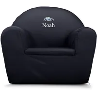 your surprise Kindersessel mit Namen - Kindersessel personalisiert mit Namen oder Text, hergestellt aus Baumwolle für Jungen und Mädchen im Alter von 1 bis 4 Jahre (Blau)