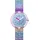 Flik Flak Shine in Rainbow 32 mm Gehäuse lila Silikonarmband Silber