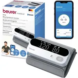 Beurer BM 59 Oberarm-Blutdruckmessgerät, innovative Manschette ohne Schläuche und Kabel, LED-Risikoindikator, Arrhythmie-Erkennung, für Oberarmumfänge von 22-42 cm, Medizinprodukt, mit App-Anbindung