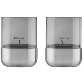 BLOMUS Windlicht Calma 2tlg. Edelstahl Silber
