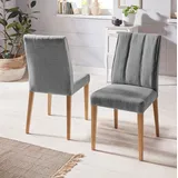 INOSIGN Esszimmerstuhl (Set), 2 St., Struktur (100% Polyester), Rückenlehne mit Steppung