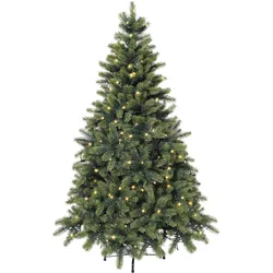 Künstlicher Weihnachtsbaum CREATIV DECO "Weihnachtsdeko, künstlicher Christbaum, Tannenbaum", grün, H:120cm Ø:80cm, Polyethylen, Weihnachtsbäume, mit LED-Lichterkette