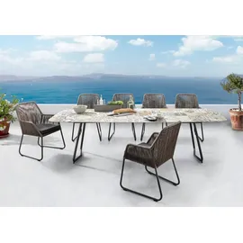 Sit Mobilia Tisch Oslo Edelstahl 140 x 95 cm Weiß