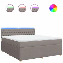 vidaXL Boxspringbett 180 x 200 cm Taupe