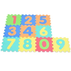 Moni Puzzlematte 10 teilig Puzzleteppich Teilegröße 32 x 32 cm EVA-Schaum orange