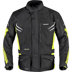 Germot Tyron, Textiljacke wasserdicht - Schwarz/Neon-Gelb/Grau - XL