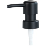 WENKO Ersatzpumpkopf für Seifenspender Schwarz Rund, Ersatz Seifenpumpe für Seifenspender zum Austauschen, aus Kunststoff, für Gewinde von ø 28 mm