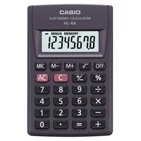 Casio HL-4A Taschenrechner Anthrazit Display (Stellen): 8 batteriebetrieben (B x H x T) 56 x 9 x 87 mm