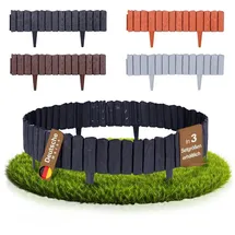 BooGardi Beeteinfassung 1140 x 12,5 cm 20 Stück schwarz