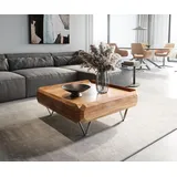 DeLife Kiano Beige Akazie 90 x 35 x 90 cm