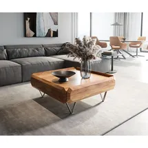 DeLife Kiano Beige Akazie 90 x 35 x 90 cm