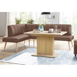 exxpo - sofa fashion Costa 157 x 92 x 245 cm Kunstleder langer Schenkel rechts schlamm