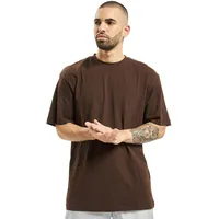 URBAN CLASSICS Tall Tee, Oversized T-Shirt für Männer, Baumwolle, gerippter Rundhals, brown, 6XL