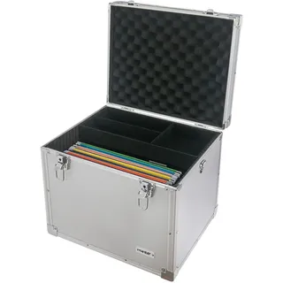 HMF 14812-02 Hängeregister Box, Alukoffer für DIN A4 Hängemappen, 41 x 33 x 36 cm