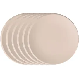 Villeroy & Boch Frühstücksteller NewMoon 24 cm beige 6er Set
