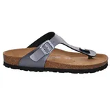 ROHDE Zehentrenner Pantolette Metallic-Optik Alba 5600, Größe:38 EU, Farbe:Grau