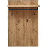 Linea Natura Garderobenpaneel Anthrazit, Eichefarben - 70x108x31 cm, Aufhängemöglichkeit, Garderobe, Garderobenpaneele, Garderobenpaneele