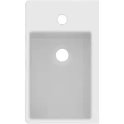 Ideal Standard Strada Handwaschbecken K0817MA 45x27x13cm, Hahnlochbank links, ohne Überlauf, weiß Ideal Plus