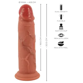 Realistixxx Naturdildo „Real Skin“ mit Saugfuß, hautfarben hell