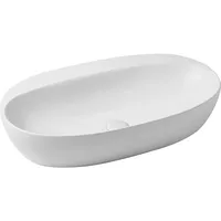 Evenes Aufsatz-Waschtisch Elanda x 420 mm, Keramik, weiß glänzend
