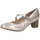 CAPRICE Damen Pumps aus Leder mit Riemen, Beige (Taupe Metallic), 38.5 EU