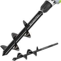 WorkPro Gartenbohrer Erdbohrer 8 x 30 cm & 4 x 22 cm 2 Stück