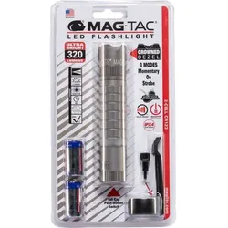 Maglite Mag-Tac crowned bezel Taschenlampe grau