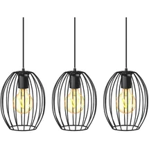 B.K.Licht Vintage 3-flg. 70 cm schwarz