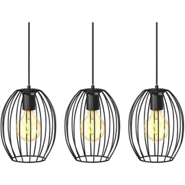 B.K.Licht Vintage 3-flg. 70 cm schwarz