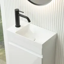 rivea Picabo Handwaschbecken B: 40 H: 10,2 T: 22 cm, mit pflegeleichter Oberfläche, BR0577WH,