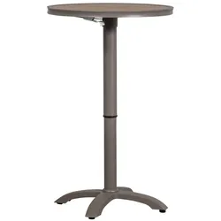 Gartenbartisch Jeppe aus Aluminium, Braun / Grau
