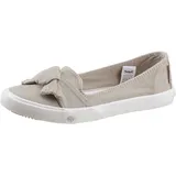 Dockers Ballerina DOCKERS BY GERLI, Damen, Gr. 43, grau, Textil, unifarben, Schuhe Ballerina, Freizeitschuh mit auffälliger Schleife