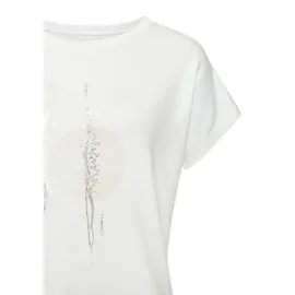 LASCANA Rundhalsshirt Beige/Weiß/Silber 52/54