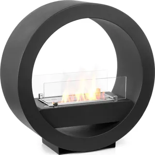 Moritz Ethanol Kamin Standkamin 64 x 63 x 25 cm schwarz I 1,5 Liter Brenner I Bioethanol Kamin I Ethanol Kaminofen Indoor Outdoor I Innen Außen I ... - Schwarz