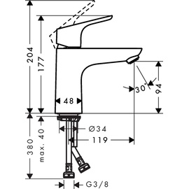 Hansgrohe Focus 100 Einhandmischer chrom 31517000