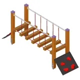 JV Möbel Wackelbalken Spielplatz mehrfarbig