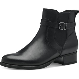 TAMARIS Damen Chelsea Boots Leder Blockabsatz; BLACK/schwarz; 36 EU