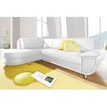 TRENDMANUFAKTUR Ecksofa »Rondo, zeitlos und elegant, OTTOs Choice, bequem, L-Form«, wahlweise mit Federkern, wahlweise mit Bettfunktion weiß